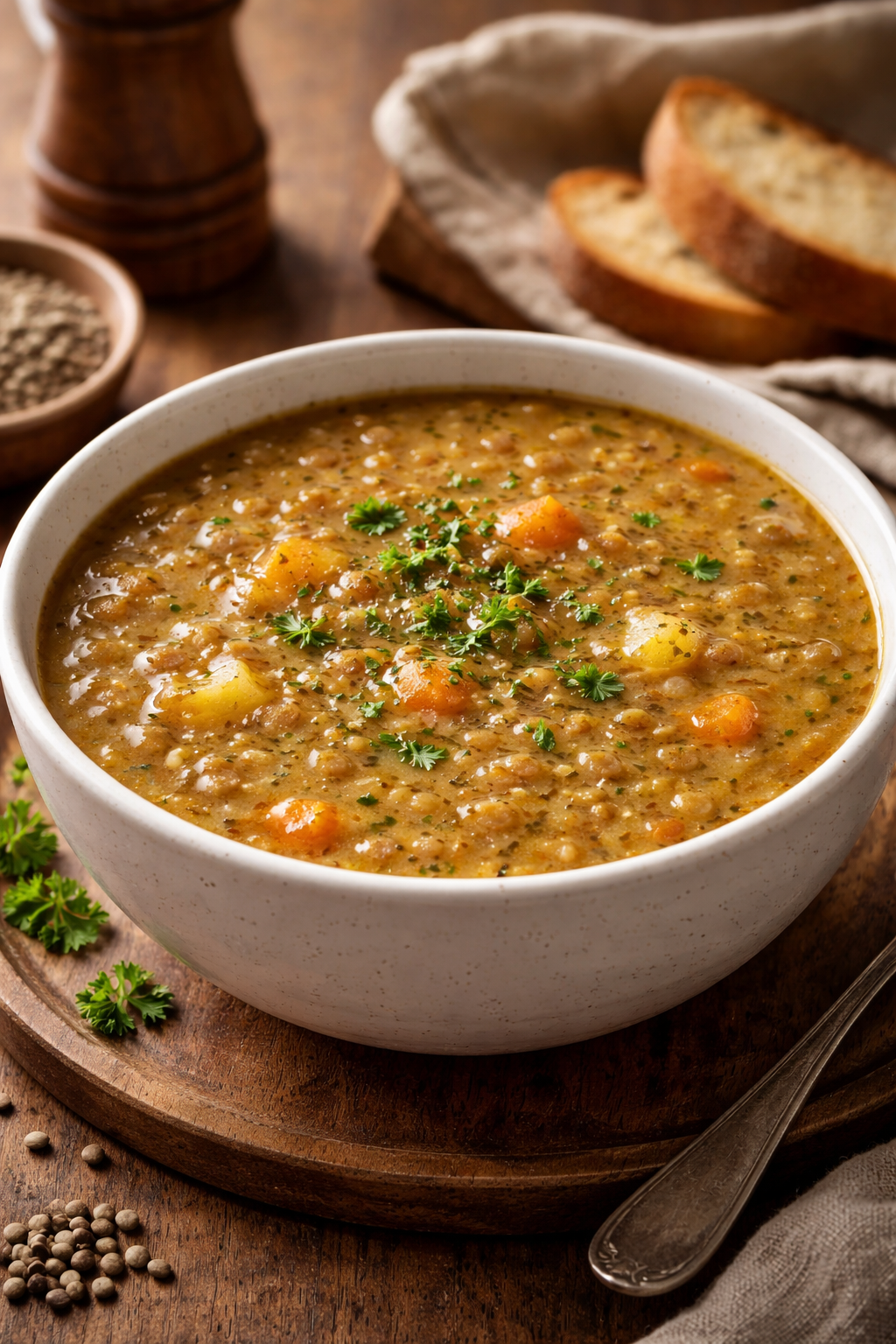 Découvrez une soupe de lentilles facile, économique et savoureuse, idéale pour les débutants et prête en seulement 20 minutes.
