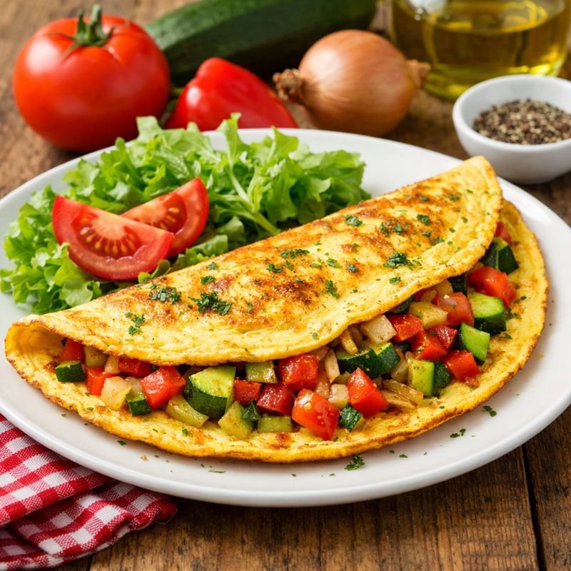 omelettes aux légumes rapides économique facile pour débutant