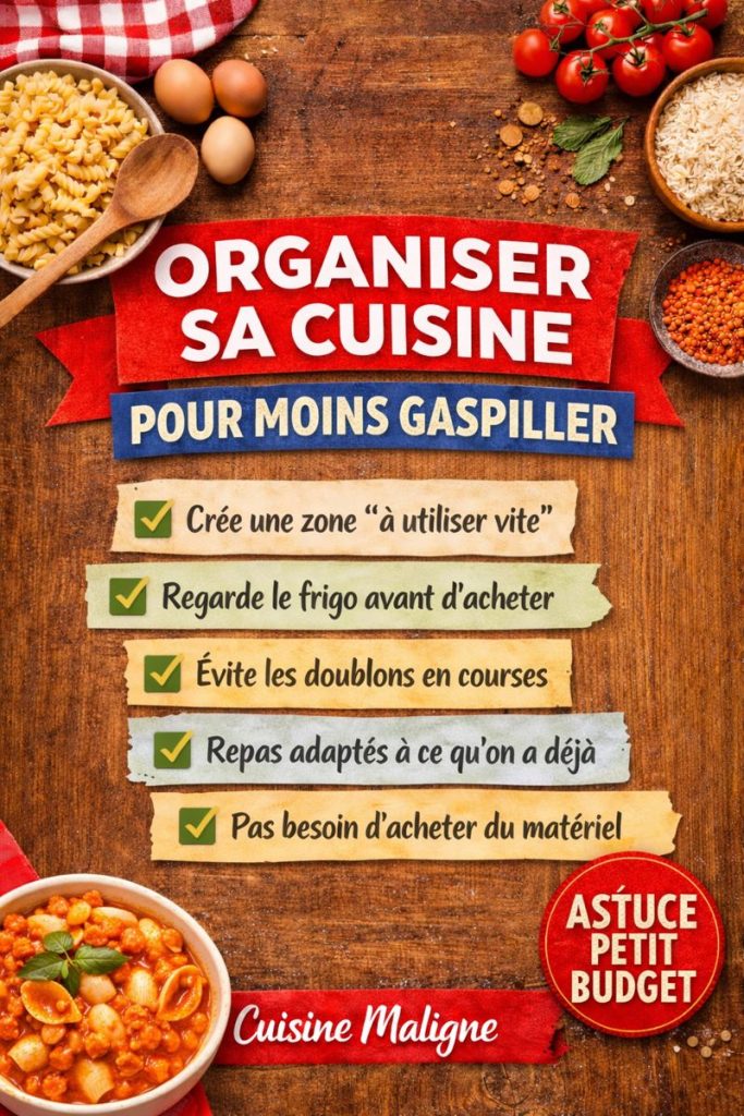 organiser sa cuisine pour moins gaspiller