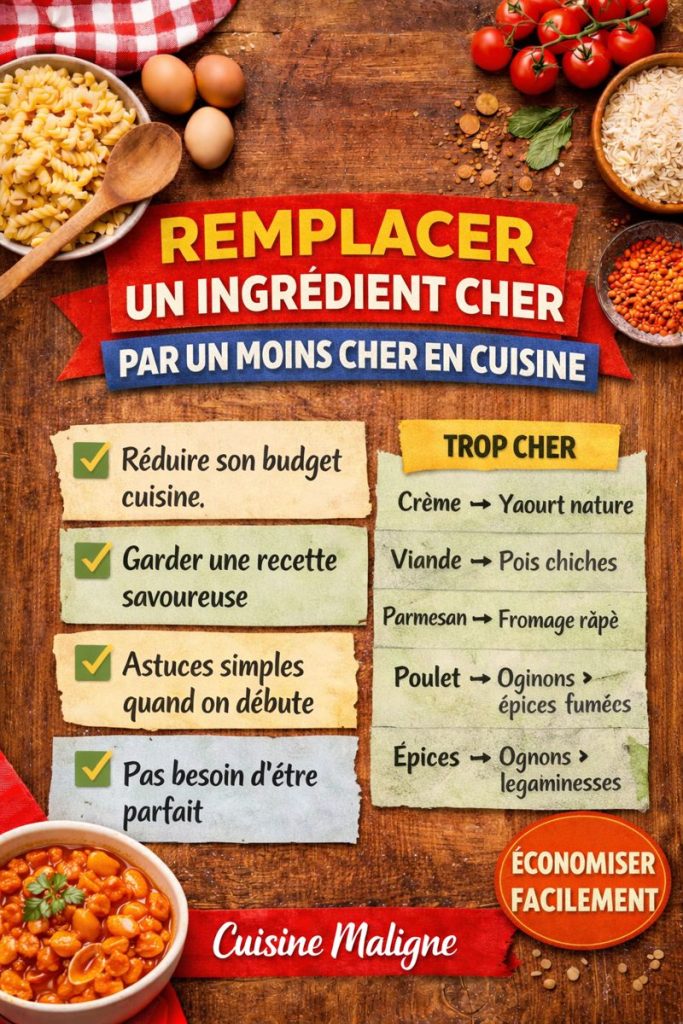 remplacer un ingrédient cher par un autre, astuces cuisine, cuisine maligne